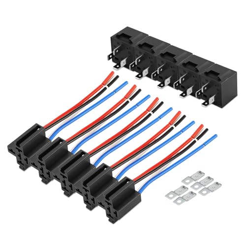 Évitez les pannes électriques avec le lot de 5 relais universels 12V 40A 4 broches
