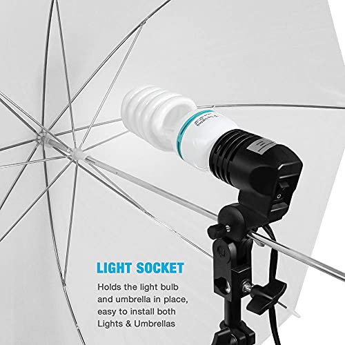 Limostudio [2 Pack] Extended Cable Cord Ac Socket, Light Stand Mount With Umbrella Reflector Holder, 11 Feet Long Cable, Longer Than Market Standard Photography Studio, Agg886 #TOP6