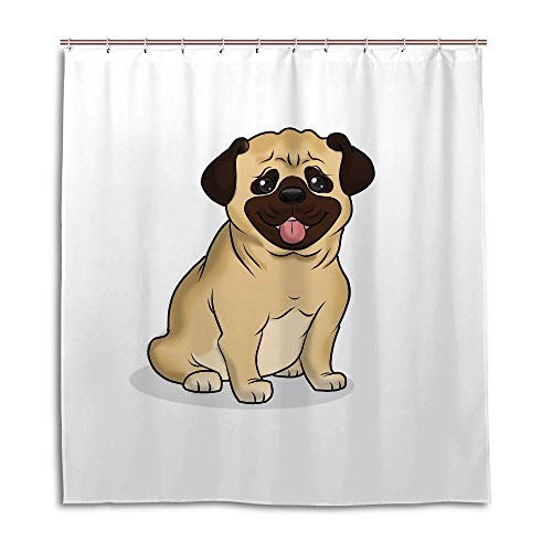 Rideau de douche de qualité supérieure en polyester beige durable 182x183 cm - 2