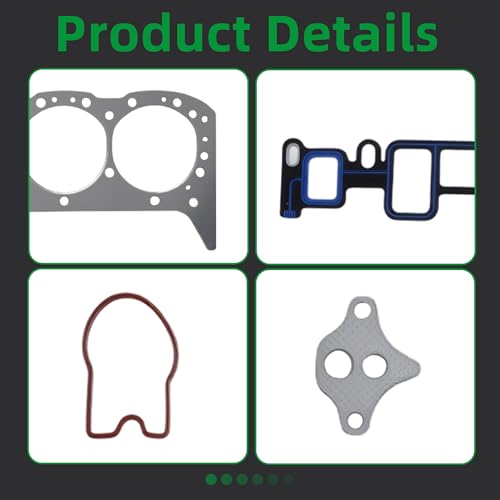 Image of Head Gasket with Bolts Set, HS9354PT-6,1996-2006 for Chevrolet Express1500,1999-2006 for Chevy Silverado 1500,1996-2005 for GMC Safari /Savana 1500, 4.3L V6 Engine, OE# ES74034 HS8-10306(66pcs)