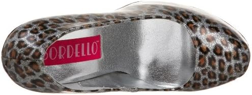 Pleaser Bordello Women's Teeze 37 Cheetah Platfom Pump,Silver Pearlized Cheetah Patent,8 M US | Image 4