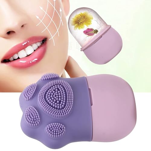 Image of Oblivion Ice Roller for Face Massage 1 Pc - Silicone Reusable Cooling Facial Ice Cube Roller for Glowing Skin, Puffiness Reduction & Skin Tightening, Non-Slip Easy Grip Beauty Face Care Tool for Women