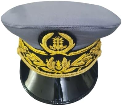 French Merchant Navy Visor Cap Reproduction Hand Embroidered