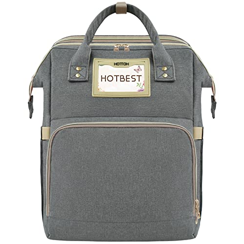 Image of HOTBEST Diaper Bag Backpack, Travel Diaper Bag for Boys Girls, Baby Registry Search Shower Gifts for Mom Dad, Baby Stuff for Newborn Essentials Items, Large Diaper Backpack(Light Gray)