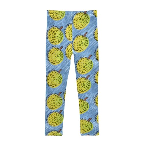 Durian Blue Pattern Girls Leggings Ultra Soft Compression Yoga Gym Pants for Kids 4-10T2