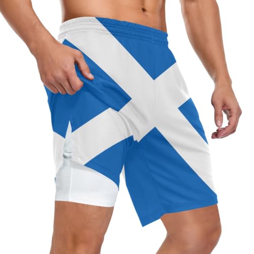 Short de sport 2 en 1 homme GuoChe coupe décontractée pour le fitness