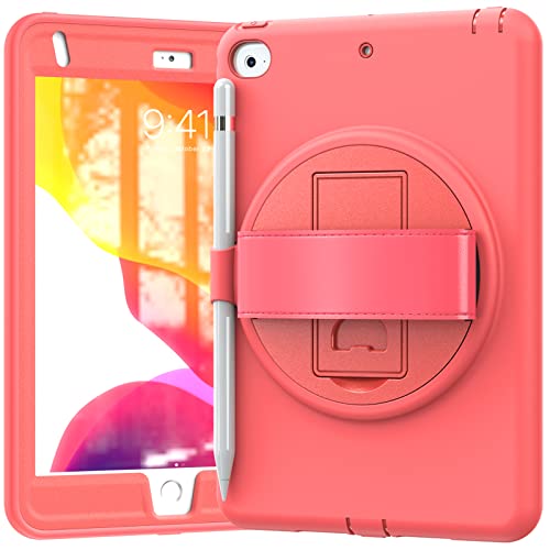 ORIbox Morandi Case for iPad mini 5/4, Full Body Shockproof, 3 in 1 Drop Protection with 360° Kickstand/Hand Strap