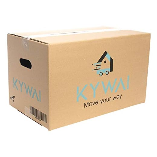 KYWAI. Pack 10 Cajas Carton Mudanza y Almacenaje 500x300x300. Grandes con asas. Caja carton reforzado. Fabricadas España.