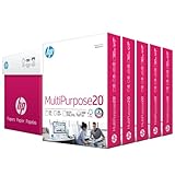 HP Printer Paper MultiPurpose 20lb, 8.5 x 11 Paper, 5 Ream Case, 2,500 Total Sheets, Made in USA From Forest Stewardship Council (FSC) Certified Resources, 96 Bright, Acid Free, 212500C