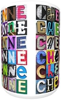 CHEYENNE Coffee Mug / Cup - using photos of sign letters - personalized