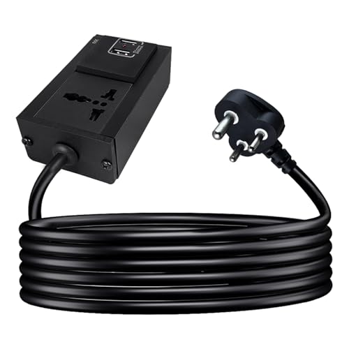 Image of MX Single Socket Extension Board 10 Meter, 6A-13A, 2 USB Ports (5V /2.4A) with 3-in-1 Charging Cable - Power Extension Cord & Fast Charging Cable