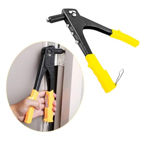 SEWOART Herramienta Manual para Remaches con Mango Antideslizante Remachadora para Metal Cuero Plástico Uso Profesional y Bricolaje