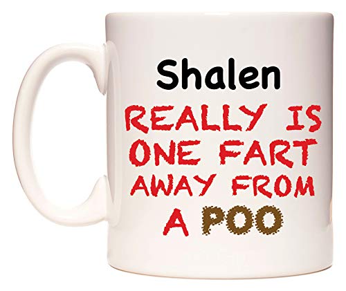 WeDoMugs Shalen Really is ONE Fart Away from A Poo - Ceramic 11oz Coffee Tea Gift Mug Cup
