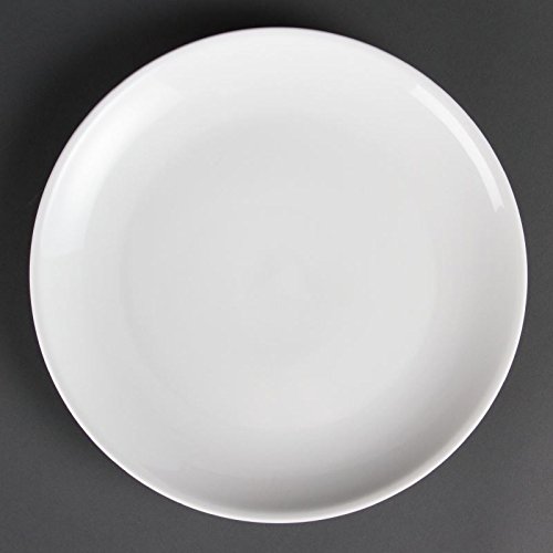 Olympia Whiteware Coupe Plates 280mm (6 Pack) - Dinnerware Set, Oven and Dishwasher Safe CB492, Wit, Pack of 6 - Image 3