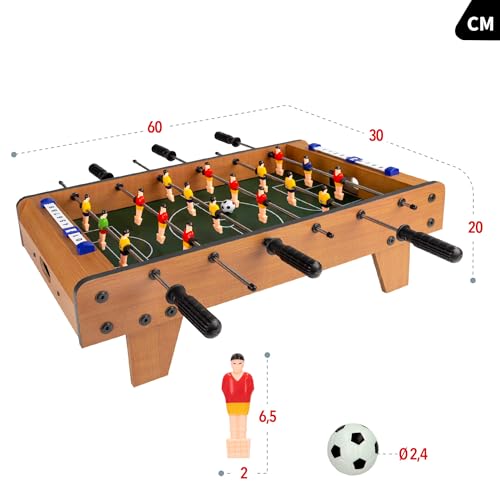 Color Baby 43310 Tischkicker aus Holz CBGames, 6 Jahre bis 99 Jahre, 60x30x20cm, 60x30x20 cm