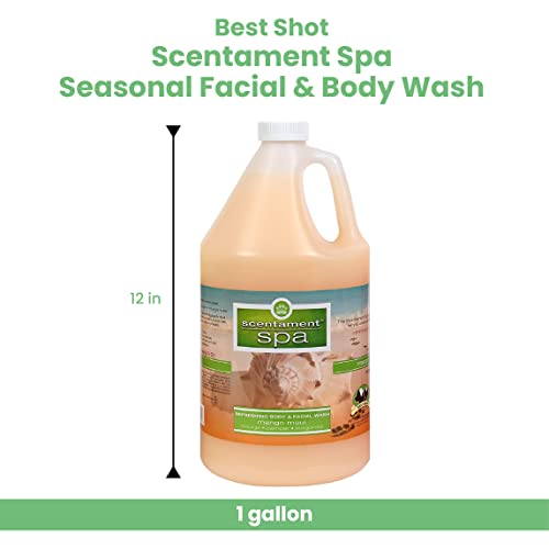 Image of Best Shot Scentament Spa for Pets, Seasonal Facial Spa and Body Wash, Mango Maui, Tearless Shampoo, Hypoallergenic Body Wash, Reduces Tear Stains, 1 Gallon