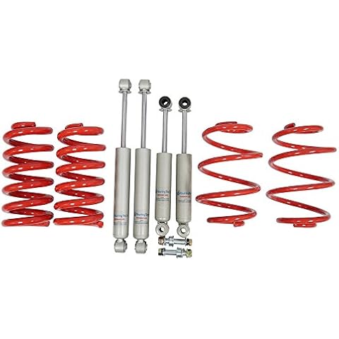 Touring Tech Lowering Drop Coil Springs for 1960-1972 Chevrolet C10 Truck 3” Front 4” Rear + Shocks Kit Cover