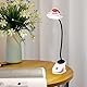 ACMHNC Klemmleuchte Bett Kinder, USB Aufladbare Led Klemmlampe Bett Leselampe klemme Mit Sternprojektion,Stern Clip on lamp, Sternprojektor Licht, Schwanenhals Nachttischlampe Touch-Dimmbare, Rosa