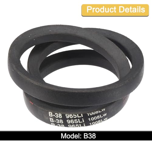Image of uxcell 3 Pack B38 Classic Wrapped V-Belt, 41 inch Outside Circumference, Black