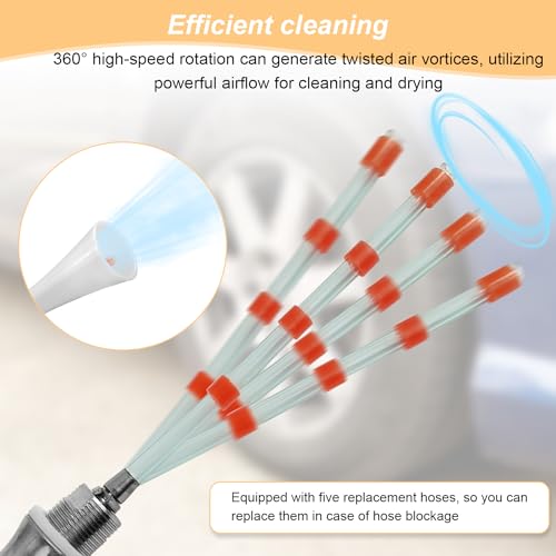 Druckluft Reinigungspistole Arbeitsdruck 6-9,2 Bar, Ausblaspistole Druckluft ohne Behälter, Druckluftpistole, entfernt wirksam den Schmutz bei Auto Innenreinigung