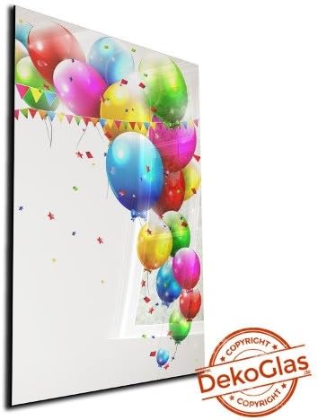 Glass board by DekoGlas 65x110 magnetic board slate Memo board balloons