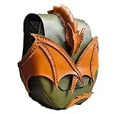 GUUZETU Bolso de hombro Dragon Embrace, bolso de cuero de dragón encantado hecho a mano, bolso bandolera con ala (A3)