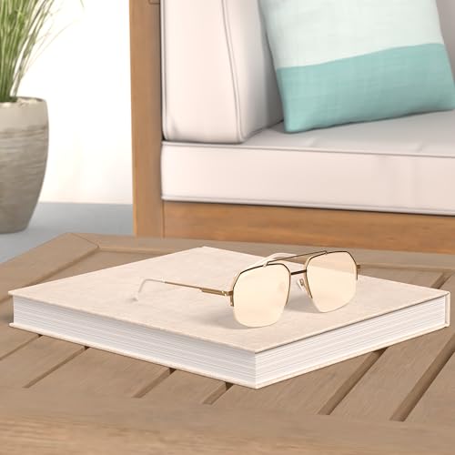 SOJOS Trendy Aviator Sunglasses Mens Womens Retro Double Bridge Metal Frame Semi-Rimless Shades SJ11912