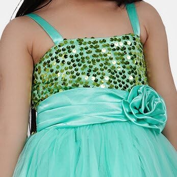 Image of Ripening Baby Girls Net Fit & Flare Floor-Length Gown Sequin Prom Kids Dress