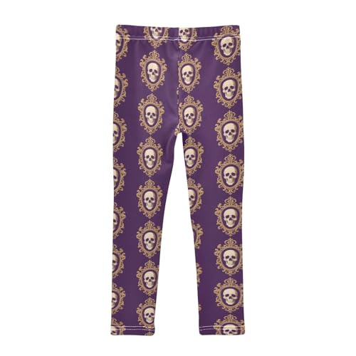 Girls' Leggings Skull Purple Kids Yoga Tights Pants 1 Pack 23017492