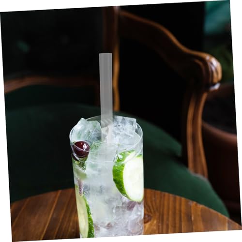 100 pitillos desechables transparentes para bebidas miniatura 6