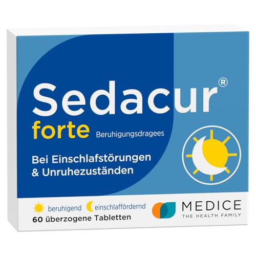Sedacur forte 60 Dragees - bei Einschlafstörungen & Unruhezuständen - pflanzlich - schlafmittel