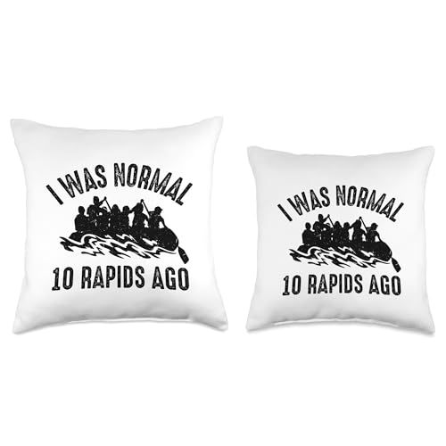 Funny Whitewater Raft Guide Design for Whitewater Rafting Throw Pillow