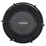 JumpSport 370 PRO | Professional Fitness Trampoline | Experts Choice | Quiet & Safe Bounce | Stable Non-Tipping Arched Legs | Adjustable Tension Bungees | Top Rated for Quality and Durability