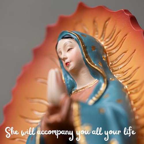 Estatua Virgen de Guadalupe 20 cm Resina Multicolor miniatura 3