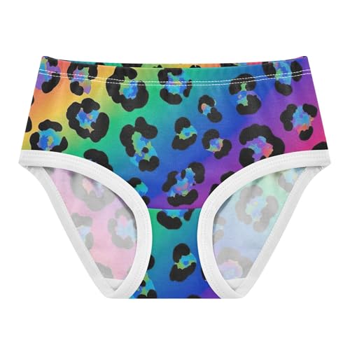 Durable Girls Underwear Toddlers 2t Cotton Cute Panties Girl Bold Black Leopard Spots Rainbow Kids Undies Briefs