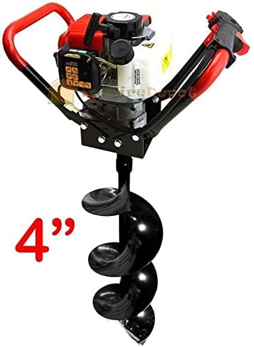 Miniatura 3 de XtremepowerUS V-Type Earth - Taladro para barrena de árbol de 55 cc, 2 tiempos, alimentado a gas con (2) brocas (4 y 10 pulgadas)