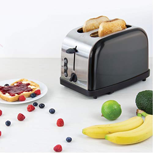 SQ Professional Frühstücksset 2-teilig Wasserkocher 2200 W & 2 Scheiben Toaster 900 W (Edelsteine Onyx schwarz) – Bild 6