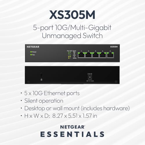 Image of NETGEAR 5-Port 10G /Multi-Gigabit Ethernet Unmanaged Switch