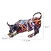 Baoblaze Transparent Modern Small Fish Tank Bull Figurines Artwork Colorful Feng Shui Animals Sculpture Collection Aquarium Fish Bowl Vase Table Ornament for O