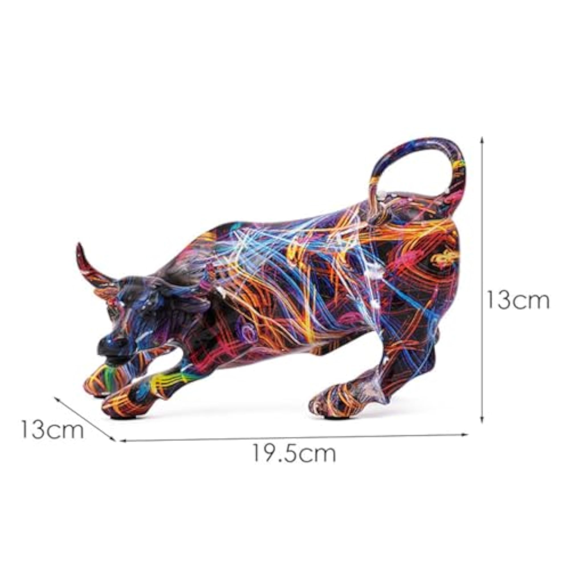 Artificial Bonsai Tree with Bull Figurines