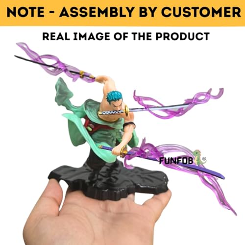 Image of FUNFOB Anime Action Figure Height -12cm | Mini Size | Collectible for Anime Fans PVC Multicolour | Zo-ro Action