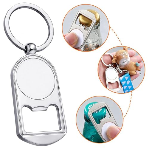 Porte-clés sublimation vierge rectangulaire transfert chaleur décapsuleur