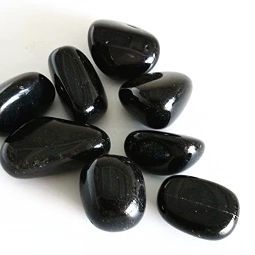 Haussammlung Natürliche Schwarze Obsidian-Trommelsteine ​​für spirituelle Kristalle im Großhandel, 200 g, 20–25 mm