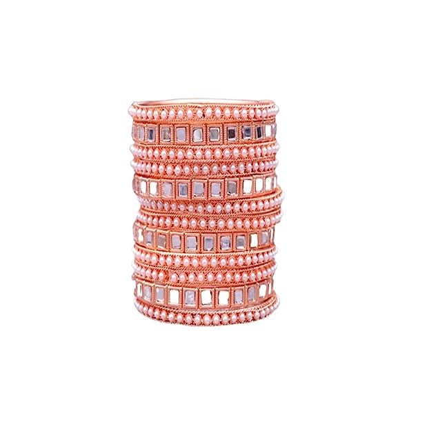 See full amazon price history chart for Honbon Traditional Look Moti & Mirror Work Glossy Finished Metal Bangle Set for Women & Girls (Set of 1 Kundan Churiyan) (BANGLE SET 2 ROS GOLD, 2.4) Honbon Traditional Look Moti & Mirror Work Glossy Finished Metal Bangle Set for Women & Girls (Set of 1 Kundan Churiyan) (BANGLE SET 2 ROS GOLD, 2.4) (B0CBVMMXM1) Amazon Price History, Amazon Price Tracker