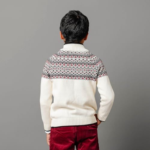 Hope & Henry Boys' Long Sleeve Half Zip Pullover Sweater4