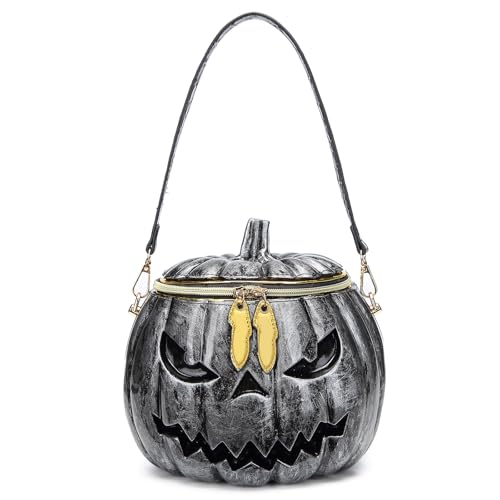 Image of Men and Women PVC Pumpkin Shaped Crossbody Shoulder Bag Handbag Halloween Pumpkin Purse