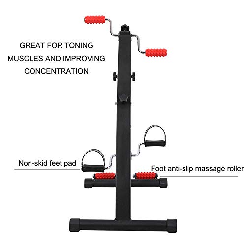 Image of Mini Exercise Bike Exercise Bike Arm and Leg Exerciser-Arm Leg Exercise Peddler Machine-Fitness Equipment for Seniors and Elderly-Portable Pedal Exerciser- Folding Exercise Bike