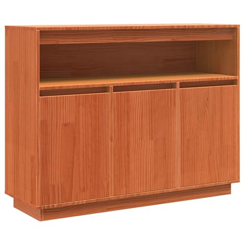 Cómoda de madera maciza de pino con acabado rústico en cera 2