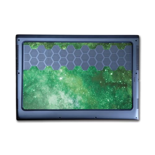 Image of Laptop Skin Compatible with Alienware M16 R2 (2024) - Green Stars - Premium 3M Vinyl Protective Wrap Decal Cover - Easy to Apply | Crafted in The USA by MightySkins