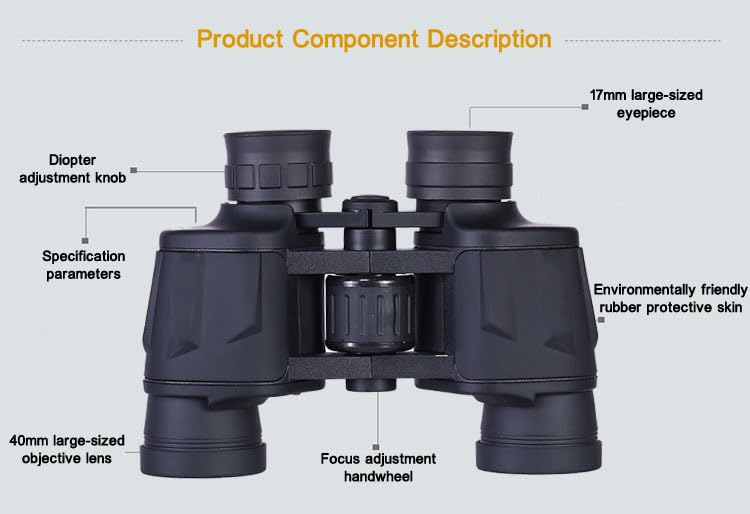 Binoculares portátiles 8x40 durables para adultos miniatura 4